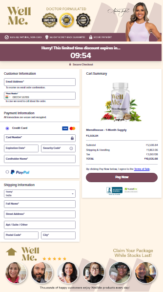 MenoRescue Secured Checkout Form